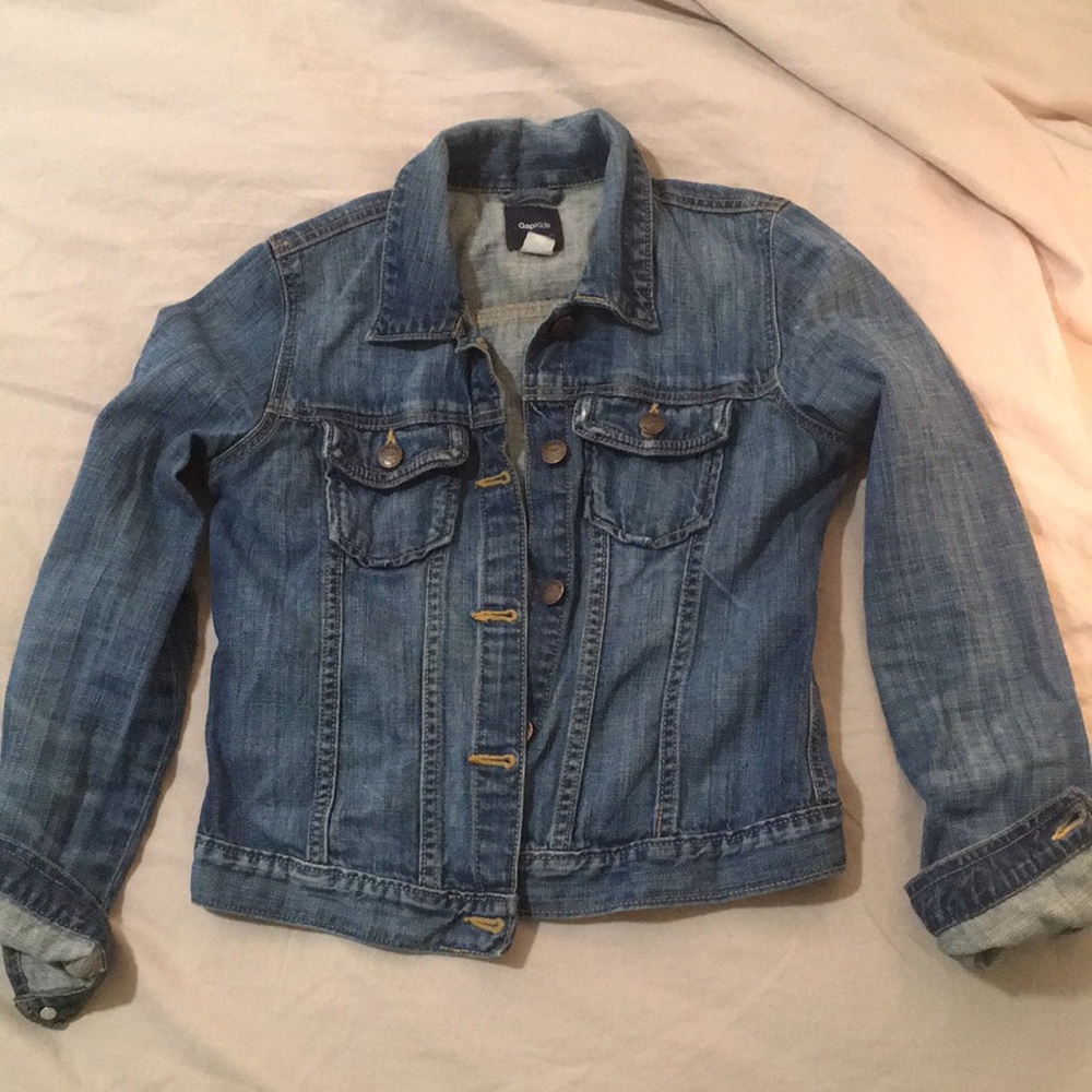 GAP Kids XXL (Womens XS) Crop Cotton Jean Jacket